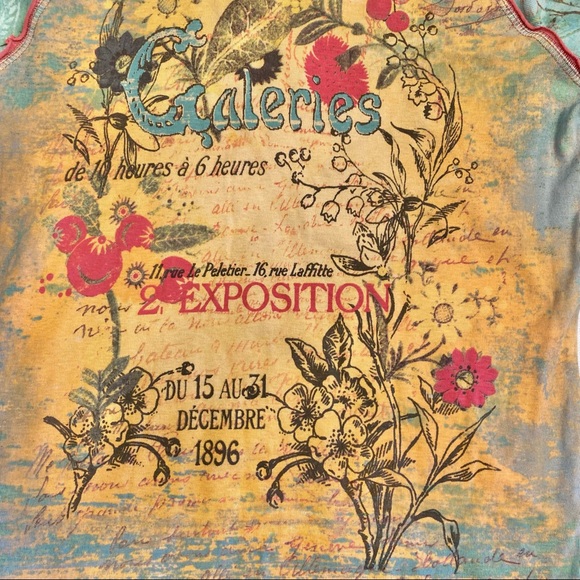 NWT! Skinny Minnie vintage top with sweater type collar - Picture 11 of 13